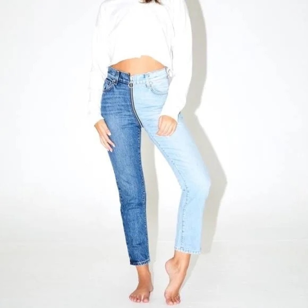 REVICE Ying Yang All Around Zipper High Rise Jeans